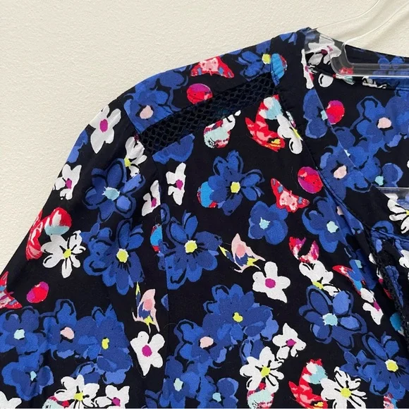 Talbots Petite Floral Long Sleeve Top - Picture 3 of 10